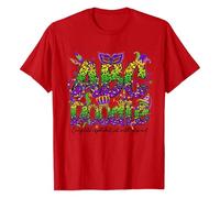 Generisch Lässiges Damen Oberteil Rundhalsausschnitt mit modischem Grafik Aufdruck Design für Übergrößen Bequeme Freizeitmode (Red, S)