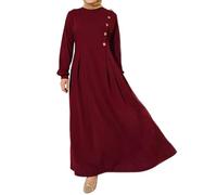 Generisch Lang Muslim Hijab-Kleid Abaya Elegant Langes Muslimische Kleider Modisch Festlich Gebetskleid Arabisches Überwurf Islam Elbisesi Kleid für zu Hause