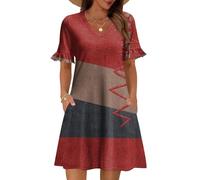 Generisch Lange Sommerkleider Damen Leoparden Kleid Damen Hemdblusenkleid Strandkleid GroßE GrößEn Wickelkleid Elegant Freizeitkleider Sommer Blumenkleid Midikleid Elegant Hemdkleid Shirtkleid