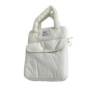 Generisch Laptop Hülle aus Oxford Stoff, White 11-INCH | Stoßdämpfende Polsterung, weich gefütterte Schutzhülle, geräumige Tasche für 11 Zoll 13 14 15 15, 6 Zoll