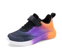 Generisch Laufschuhe für Mädchen, leicht, atmungsaktiv, Mesh-Sneaker für Kinder, Bequeme, sportliche Wanderschuhe, rutschfest, lässig, Sportschuhe (Purple, 31.5 Little Child)