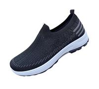 Generisch Laufschuhe Herren Sommer, Weiche Fussbett, Leichte, Atmungsaktive, Walkingschuhe, Slip On, Breite Füße, Halbschuhe, Breite Füße, Memory Foam, Sneaker Für Drinnen Und Draußen