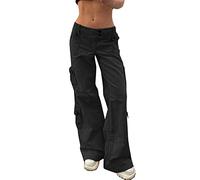 Generisch Lederhose Damen Sommer Hooligans Bekleidung Wide Leg Hose Damen Bundeswehr Hose Damen Baggy Cargohose Damen Fallschirm Hose Mädchen Cargohosen Chino Hose Damen