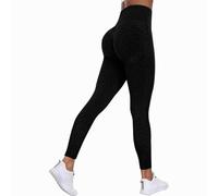 Generisch Leggings Damen Scrunch Leggings Thermo Baumwoll Thermohose Kompressionsleggings Fitness Yogahose High Waist Jogginghosen Shape Wanderleggings Jogginghose Damen
