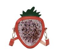 Generisch Leichte Pailletten Umhängetasche für Mädchen Fruchtförmige Schultertasche aus Robustem Material für Schule und Spielplatz