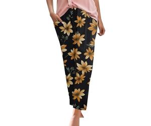Generisch leichte Sommerhose Damen Jogpants Damen elegant große größen Strandhosen wrap Pants orangene Hose Gummizug Hose Damenhose weiß Zweiteiler leinen Sommerhosen Chinohose Linen Pants