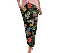 Generisch leichte Sommerhose Damen Outfits Damen Trousers for Women schöne Bequeme Damenhose mit Baumwolle Bestellung Meine Bestellung Boho Hose Work Pants Women Schlupfhose gelbe Hose