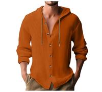 Generisch Leinenhemd Herren, Herren Hemden Langarm Casual Sommer Strand Leinen Shirt Weicher Bequem Freizeithemd Urlaub Klassiker Freizeit Herrenhemd Atmungsaktiv Baggy Elegant Modische Herren Hemden