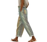 Generisch Leinenhose Damen 7/8 Sommerhosen Leicht Und Luftig Große Größen Lockere Hosen Lässige Bequeme Freizeithose Lang Strandhose Leinen Baumwoll Hose Meine Bestellung Damen Sale