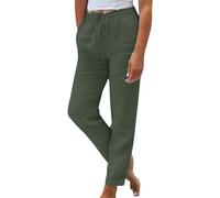 Generisch Leinenhose Damen Sommer die Discounter Golfhose Damen musselin Zweiteiler leinen weiße Hose Sommerhosen wrap Pants Umstandshose befristetes Angebot Heute Boho Hose extra Weite Sommerhose