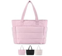 Generisch Lightweight Puffy Tote Bag, Lightweight Puffy Tote Bag with Compartments, Quilted Shoulder Bag Handbag, Puffer Tote Bag, For Daily Work Travel