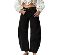 Generisch Low Waist Jeans Damen Skinny Barrel Weites Bein Mid Waist Y2K Boyfriend Jeans Vintage Niedrige Taille Jeanshose Lockere Hose Streetwear Mädchen Meine Bestellungen Anzeigen Konto Von 2025