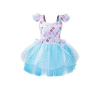 Generisch Mädchen Badeanzug Zweiteiler Glitzer Schuppendesign Schwimmanzug Bikini Set Wassersport Badebekleidung (Multicolour, 7-8 Years)