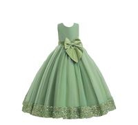 Generisch Mädchen Kleid, Kinderkleid Mit Pailletten GroßEs Schleifenkleid BlumenMädchenkleid Kinderkleid