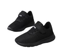 Generisch Mädchen-Sneaker atmungsaktive Mesh-Sportschuhe für bequem zum Gehen Laufen draußen Spielen 5-12 einfache Passform (Black, 28.5 Little Child)