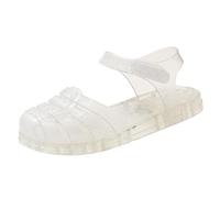 Generisch Mädchen Sneakers für Kinder Geschlossene Zehen Prinzessin Strandschuhe Flache Sommersandalen Leichte Freizeitschuhe (White, 31.5 Big Kids)