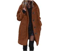 Generisch Mäntel Frauen Teddymantel Damen Strapazierfähig Parka Robuste Und Warme Teddymantel Wintermantel Mäntel Für Partys Weiche Fleecemantel Braun XXL