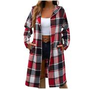 Generisch Mäntel Frauen Wollmantel Damen Bequem Wintermantel Ausgefallene Fleecemantel Parka Mit Taschen Mäntel Mit Knopfen Robuste Und Warme Steppmantel Rot M