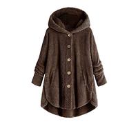 Generisch Mantel Damen Sale Parka Damen Übergangsjacke Schwarz Frauen Wollknopf Winter Plus Mantel Cushions Jacke Mit Kapuze Lose Größe Jacke Für Frauen Strickjacken Damen S. Deals of The Day