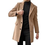 Generisch Mantel mit Kapuze Herren Mantel Herren Jacke Herren lang Trench Coat Men wollmantel wintermäntel Mantel Herren Slim fit Lightning Deals of Today Herren-mäntel