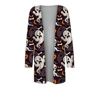 Generisch Marken Sweatjacke Damen Sale, Blitzangebote Des Tages Heute, Herbstmantel Damen Elegant Winter Jacke Lässige Bluse, Mond-Aufdruck Damen Kurz, Skijacke Damen Sale