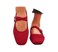 Generisch Mary Jane Schuhe Damen Orthopädische Wildleder Ballerinas Mit Runder Spitze Weite Halbschuhe Flache Damenschuhe Mit Schnalle Reinschlüpfer Gartenschuhe Dirndlschuhe