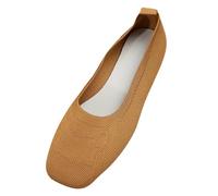 Generisch Mary Jane Schuhe Damen Stricke Ballerinas Bequeme Runde Zehe Flache Schuhe Slip On Ballettschuhe Hollow Out Loafer Elegante Römersandalen Sommerschuhe Trekkingsandalen Balerinaschuhe