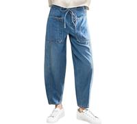 Generisch Meine Bestellungen 2025 Bestellungen Jeans High Waist Damen Barrel Women Elastic Wide Leg Baggy Jeans for Woman Low Denim Pants with Latzhose Leinen Angebote Kleidung