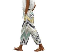 Generisch Meine Bestellungen Must Haves 7/8 Hose Damen Sommer Leicht Capri Leinenhose Sommerhose Baumwolle Leinen Stoffhose Lockere Strandhose Freizeithose