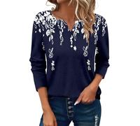 Generisch Meine Monatsabrechnung Einsehen Tshirt Damen, Blusen & Tuniken Für Damen, Langarm Tshirt Rundhals Mit Knopfleiste Oberteile Sommer Langarmshirt Tunika Pullover Sportshirt