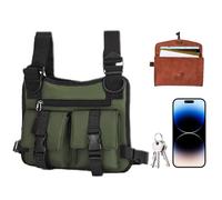 Generisch Men Chest Bag, Adjustable Backpack, Lightweight Sport Sling Pack, Compact Gear Holder for Outdoor Fitness, Biking, Commuting, Training, Hiking, Travel, Work Adventure
