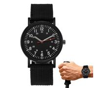 Generisch Mens Sport Watches - Round Luminous Canvas Strap Accessory | Outdoor Watch for Men for Friends Family Father Camping Hiking Indoor Outdoor Casual