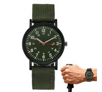 Generisch Mens Sport Watches - Round Luminous Canvas Strap Accessory | Outdoor Watch for Men for Friends Family Father Camping Hiking Indoor Outdoor Casual