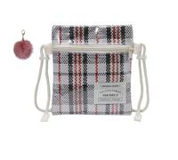 Generisch Mini Plaid PVC Crossbody Bag for Women,Small Stylish Simple Shoulder Bag,Versatile Retro Lattice Purse with Adjustable Strap