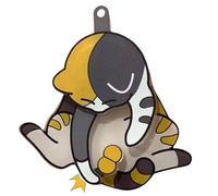 Generisch Mischief Cat Interactive Keychain, Cat Play with Its Spinning Balls Funny Pendant Bag Charm, Rotating Cat Eggs (C)