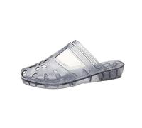 Generisch Modische Slip-On-Sandalen für Damen mit atmungsaktiver Gummisohle als bequeme Freizeitsandalen für sommerliche Tage (Grey, 39)