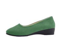 Generisch Modische Slipper Loafer Damen mit klobigem Absatz für bequemen Alltagstragkomfort stilvolle Freizeitmode (Green, 42)