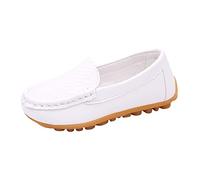 Generisch Mokassins Jungen Mädchen Leder Slip On Loafers Halbschuhe - Unisex-Kinder Slip On Laufshuhe Leicht Hallenschuhe Freizeitschuhe Flache Casual Schuhe Erbsenschuhe