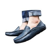 Generisch Mokassins Slipper Herren Leder Slip On Fahren Schuhe Leicht Weich Loafers Handgefertigt Flache Business Schuhe Fitnessschuhe Trainer Weicher Sohle Freizeitschuhe