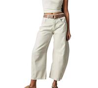 Generisch Mom Jeans Damen High Waist Destroyed Barrel Weites Bein Mid Waist Y2K Boyfriend Jeans Vintage Niedrige Taille Jeanshose Lockere Hose Streetwear Mädchen Meine Letzte Rechnung Einsehen