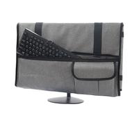 Generisch Monitor Carrying Case, Adjustable Protective Travel Sleeve with Flannel Lining for Screen, Keyboard, and Cables, Ideal for Computer Accessories Transport, 21.26x28.35 Inches