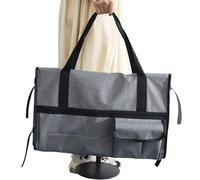 Generisch Monitor Carrying Case, Protective Monitor Sleeve, 21.26x28.35 Inches Adjustable Padded Bag, Travel Computer Storage Transport for Keyboard Screen Wires Mice, Gray, Black