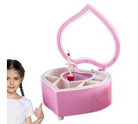 Generisch Musik-Schmuckkästchen, Ballerina-Schmuckkästchen für Mädchen mit Musik | Musikalische Schmuck-Aufbewahrungsbox für Mädchen zum Organisieren von Schmuck für kleine Schmuckdrehende Spieluhr