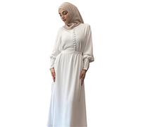Generisch Muslim Abaya Dubai Abaya Langarm Atmungsaktiv Kaftan Modisch Festlich Gebetskleid Christliche Ferace Afghanische Einteiliges Maxi Kleid für Ramadan