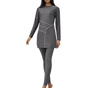 Generisch Muslimische Badeanzug Damen 3 Teilig Bademode Langarm Schwimmanzug Arabisch Islamischer Burkini Mit Hijab Große Größe Badebekleidung Schwimmoberteil Ganzkörper Schwimmanzug