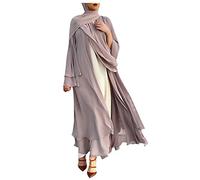 Generisch Muslimisches Kleid, Türkische Gebetskleid Abaya Arabische Hijab Kleid Langarm Muslimische Kleidung Prayer Dress Muslim Lang Jilbab Islamische Elegant Ramadan Islamische Kleider