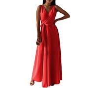 Generisch Must Haves 2 Artikel Kleid Damen Elegant Für Hochzeit Abendkleid Damen Lässig Ärmellos Hohe Taille Langes Kleid Boho Kleid Abendkleid Damen Elegant Dress Warehouse Deals Angebote