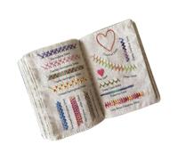 Generisch Nähbuch,Stickanleitungsbuch,Nähbücher Für Anfänger,Stickereianweisungen,Handgefertigtes Dekorative Stickerei Loseblatt-Stickbuch,Lernset Für Verschiedene Nähtechniken Für Stickbegeisterte