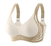 Generisch Nahtloser BH Klassische BHS Damen Ohne Bügel Sport BH Push Up mit Verstellbarem Bustier Sexy Haltungskorrektur Stütz Unterwäsche Bequem Schlaf BHS Gepolstert für Alltag Yoga