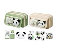 Generisch Niedliches Federmäppchen - 22 x 7,5 x 13 cm Panda-Organizer | große Aufbewahrungskapazität, Oxford-Stoffbeutel, Schreibwarenhalter mit Reißverschluss | Zubehörset mit Tiermotiven, Schule,